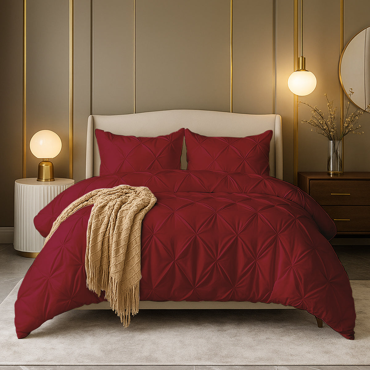 Pinch Pleat Duvet Cover Set