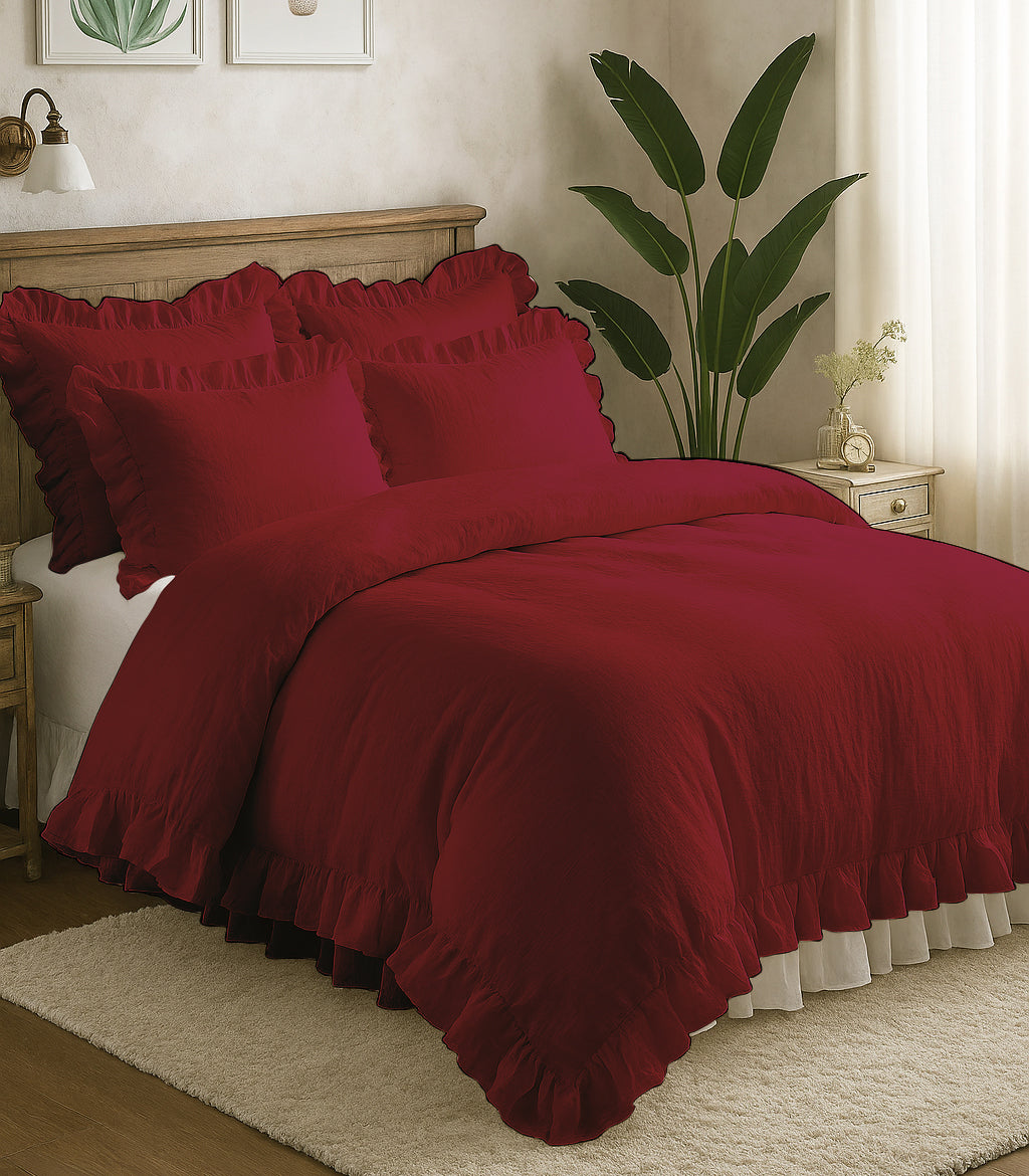 Ruffled Duvet Cover Set