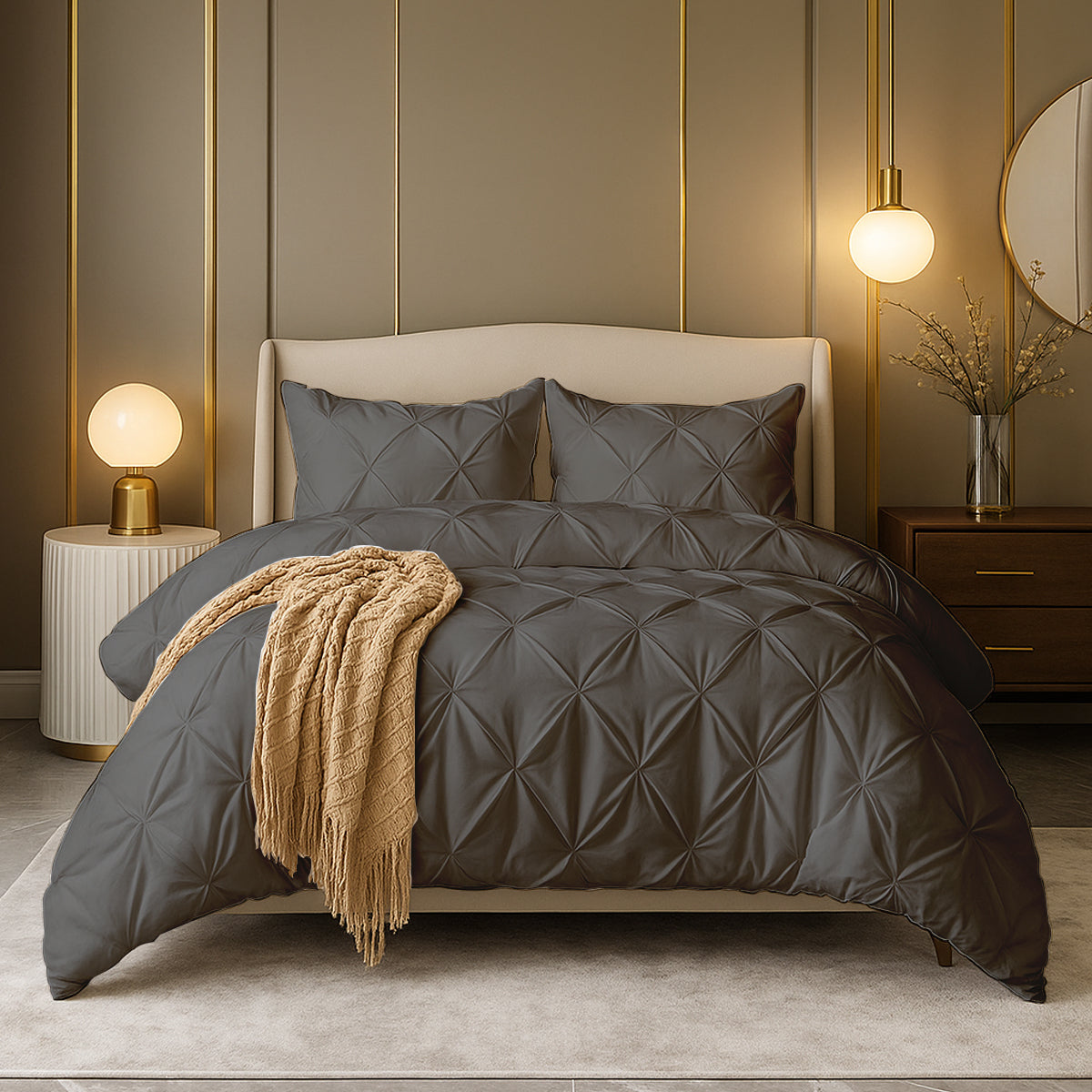 Pinch Pleat Duvet Cover Set