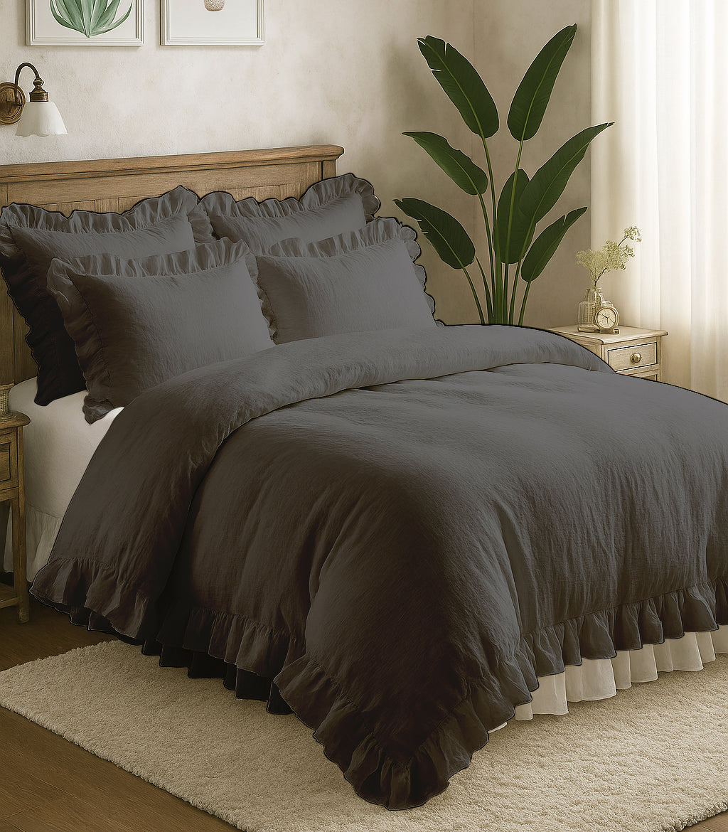 Ruffled Duvet Cover Set