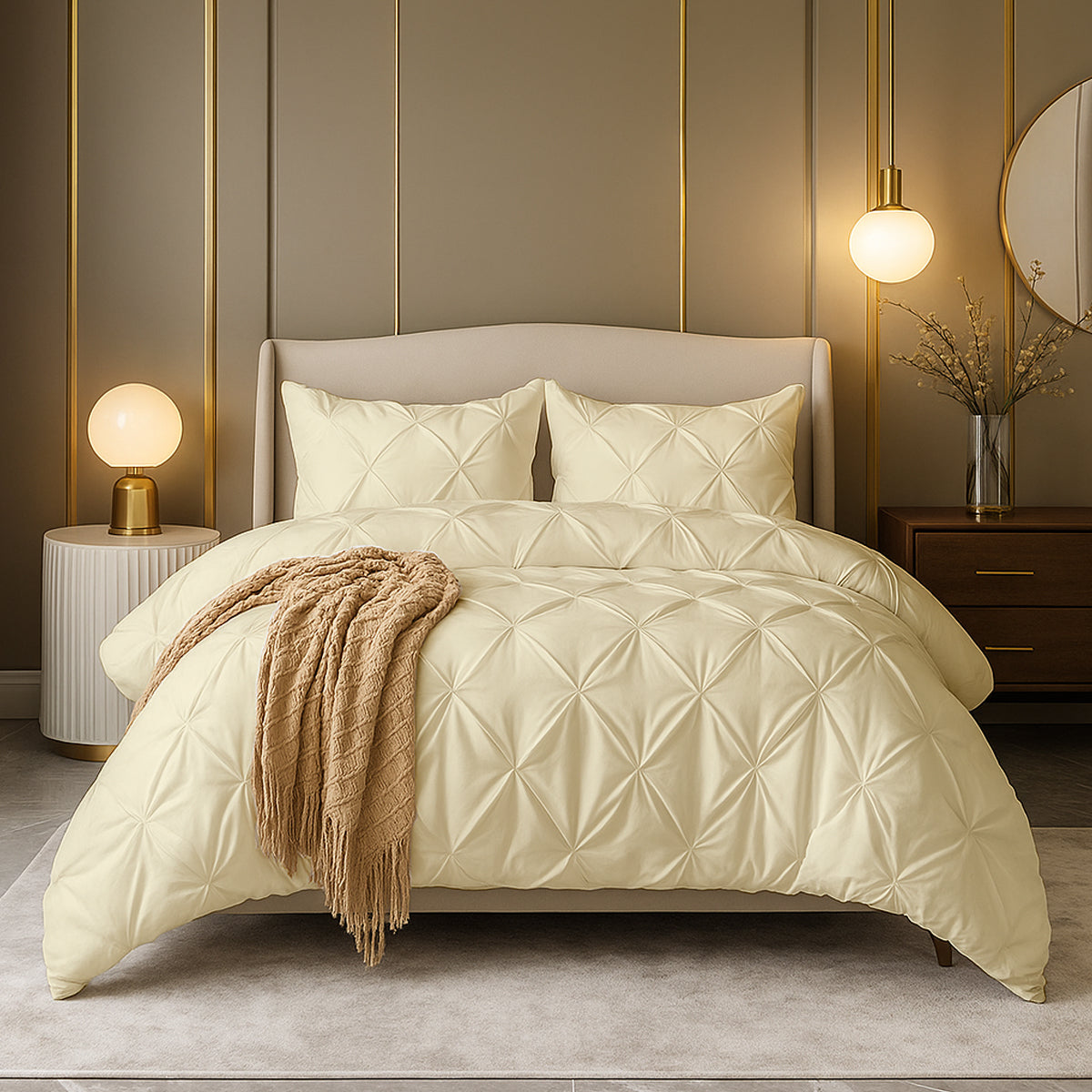 Pinch Pleat Duvet Cover Set
