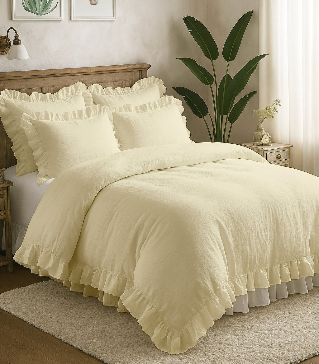 Ruffled Duvet Cover Set