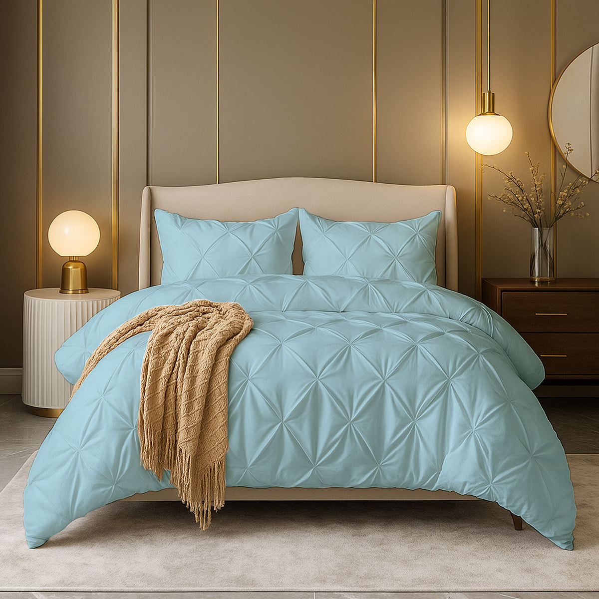 Pinch Pleat Duvet Cover Set