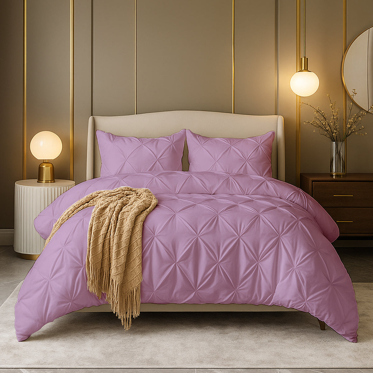 Pinch Pleat Duvet Cover Set