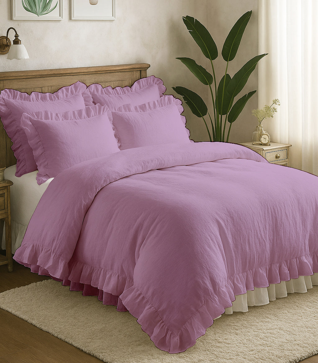 Ruffled Duvet Cover Set