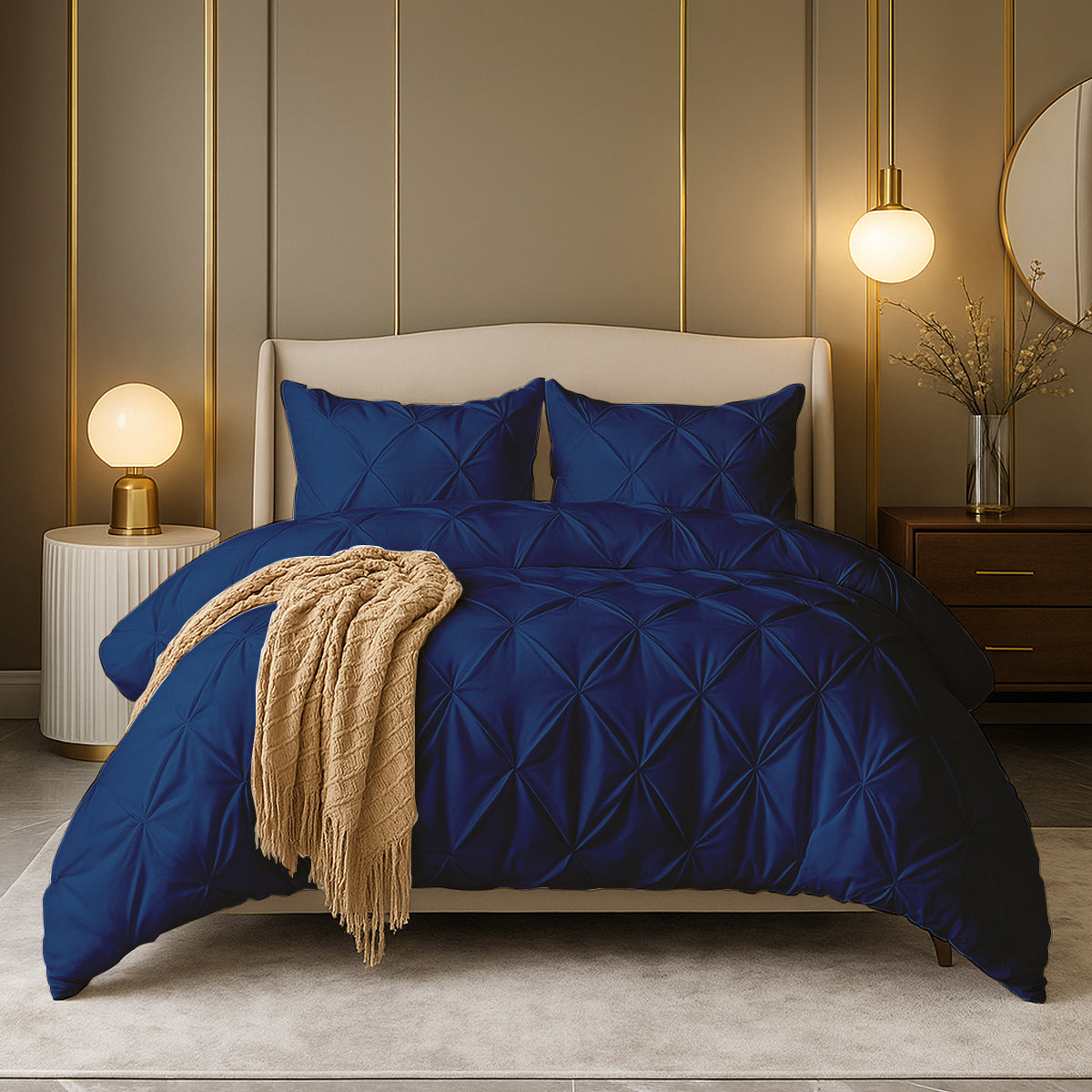 Pinch Pleat Duvet Cover Set