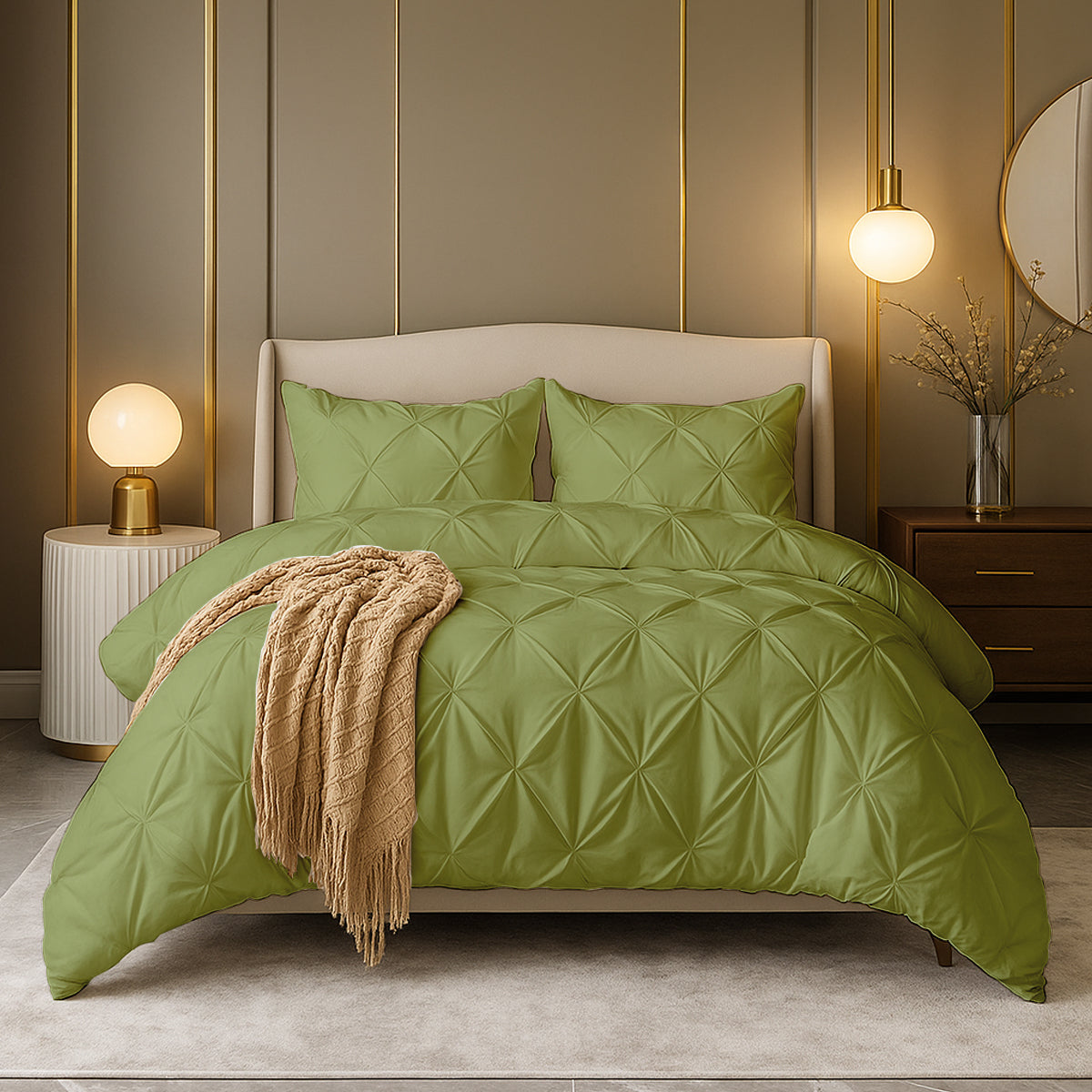 Pinch Pleat Duvet Cover Set
