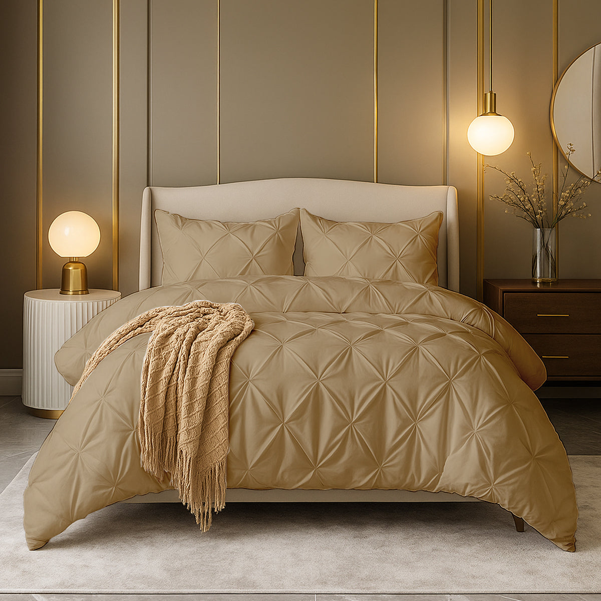 Pinch Pleat Duvet Cover Set
