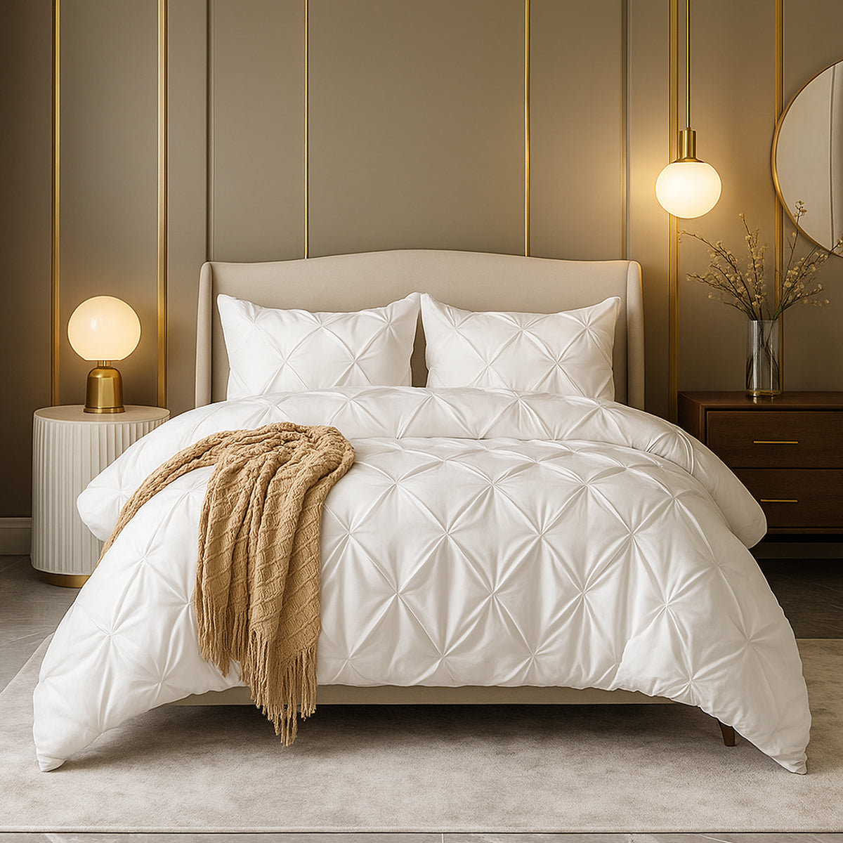 Pinch Pleat Duvet Cover Set