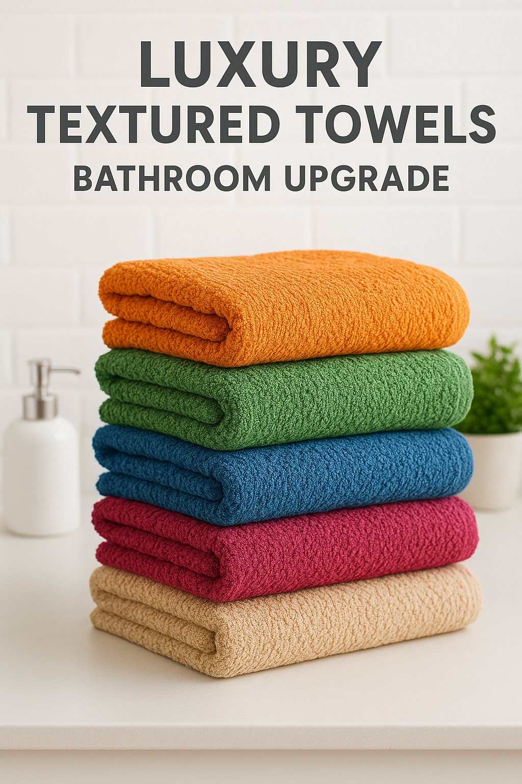 Luxury Textured Towels: Bathroom Upgrade India