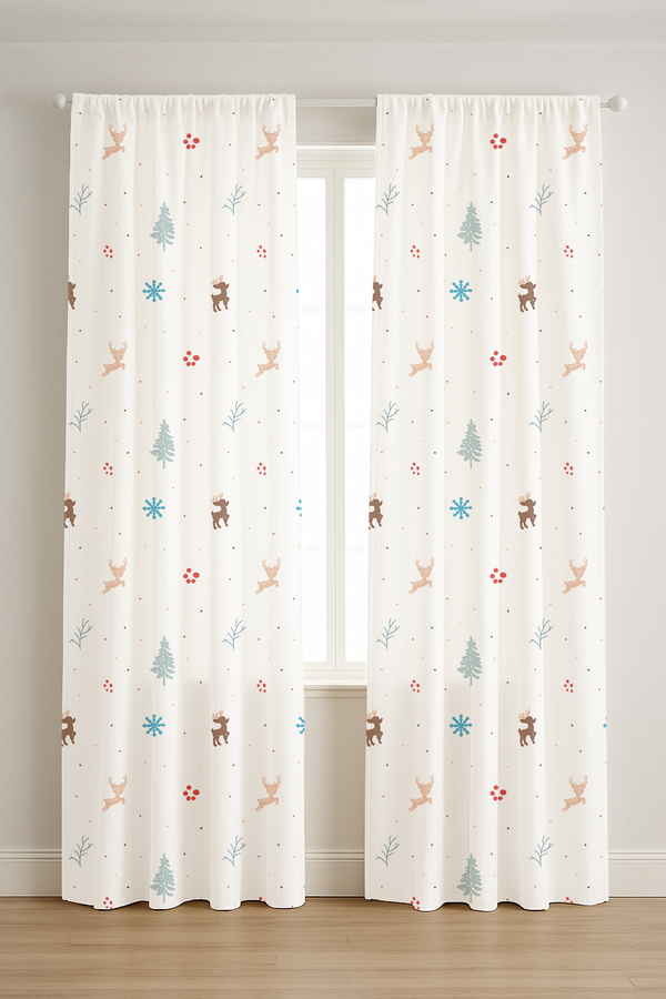 Reindeer Print Curtain