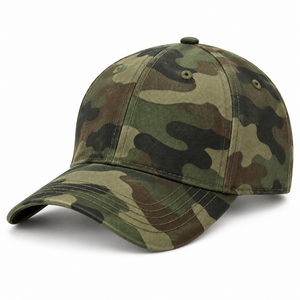 Camouflage Print Cap - Army Green Adjustable Baseball Hat