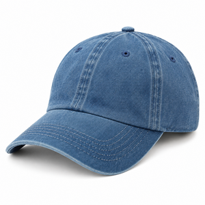 Denim Baseball Cap - Classic Washed Cotton Hat