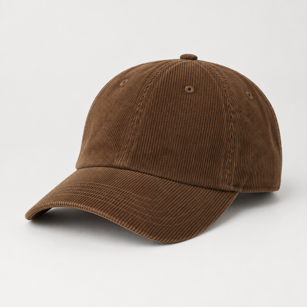 Brown Corduroy Cap - Personalized Monogram Hat