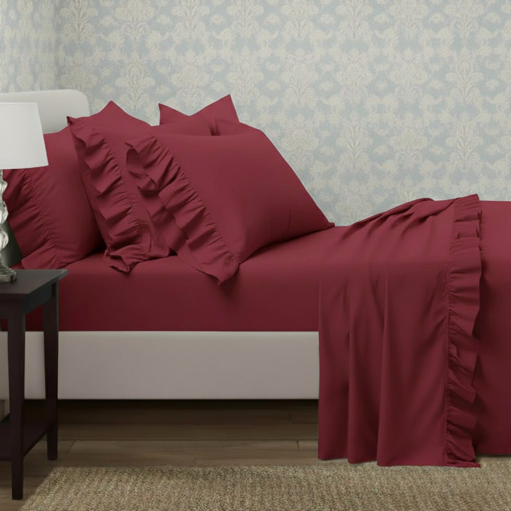 Ruffle Cotton Bedsheet