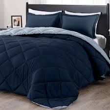 CozyNest 400 GSM Plush Comforter – Midnight Blue