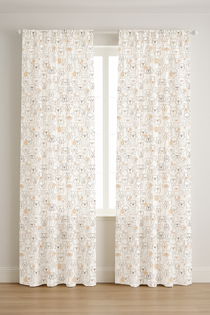 Dogs Print Curtains