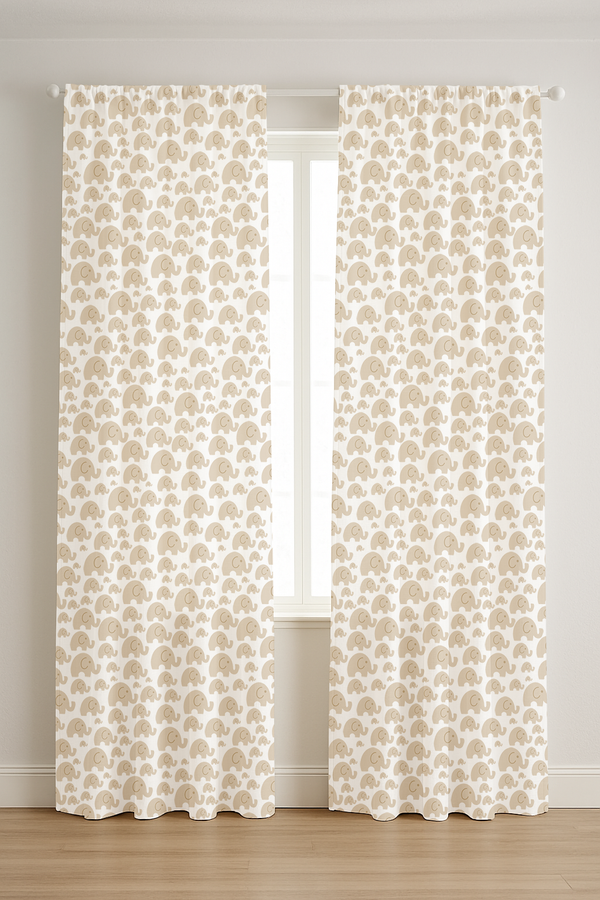 Elephant Print Curtains