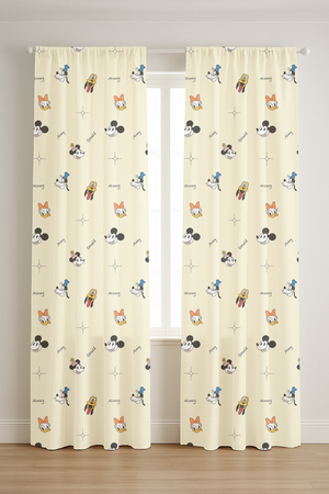 Nicky Mouse Print Curtains