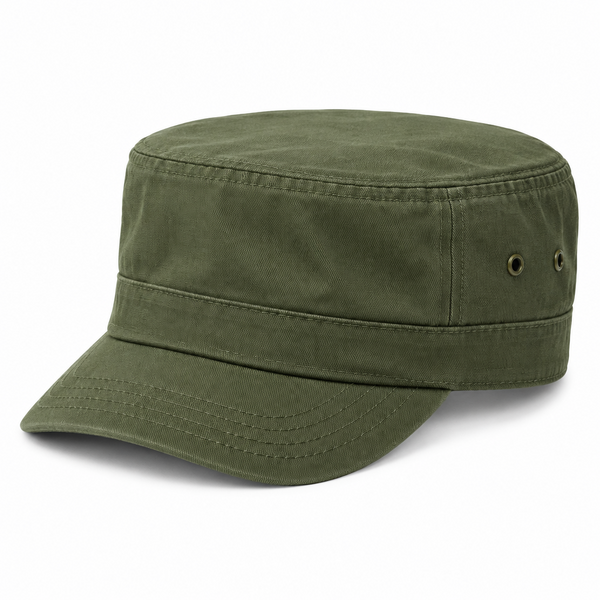 Military Cadet Cap - Flat Top Adjustable Hat