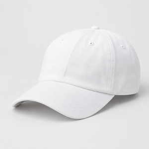 White Cotton Dad Cap - Monogram Edition