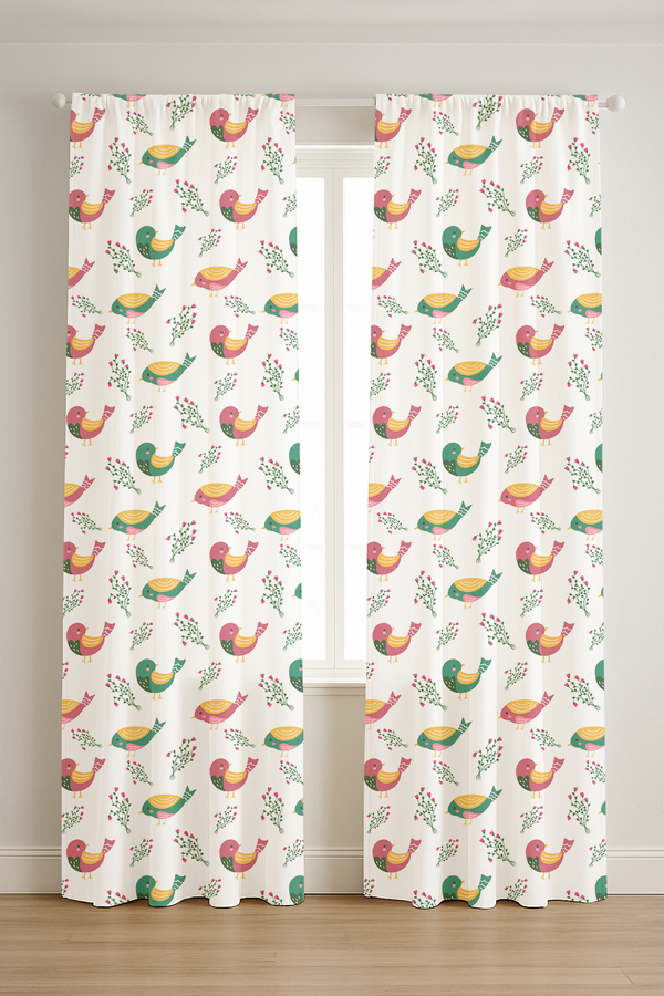 Sparrow Print Curtains