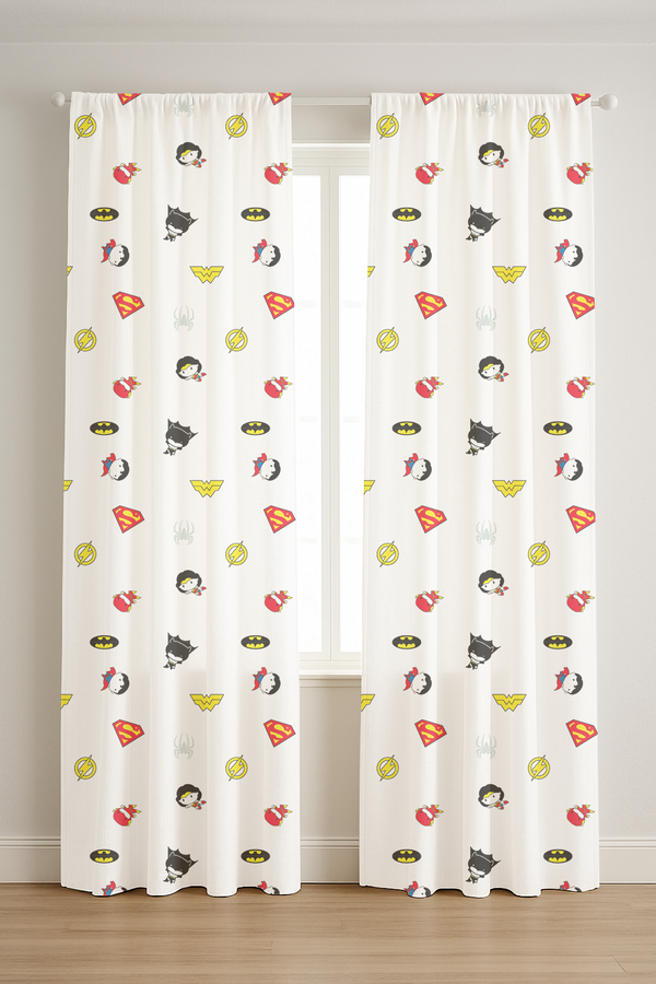 Super Hero Print Curtains