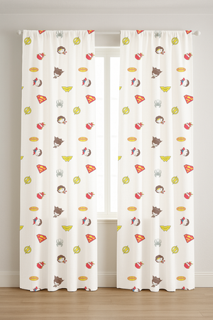 Super Hero Print Curtains